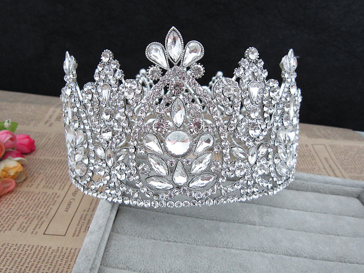 Bridal Crown Queen Rhinestone Crystals Royal Wedding Crowns Crystal Stone Headband Hair Masquerade Studio Molding Birthday Party Tiaras