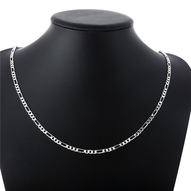 Christmas gift 4MM men's necklace ' sterling silver plated necklace STSN102,wholesale fashion 925 silver Chains necklace factory direct sale