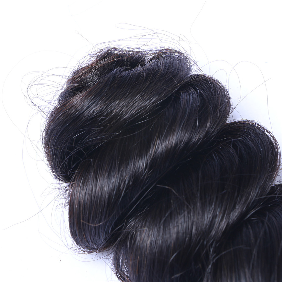 Free shipping Unprocessed Brazilian Human Remy Virgin Loose Wave Weaves Hair Extensions Natural Color 100g/bundle Double Wefts 3Bundles/lot