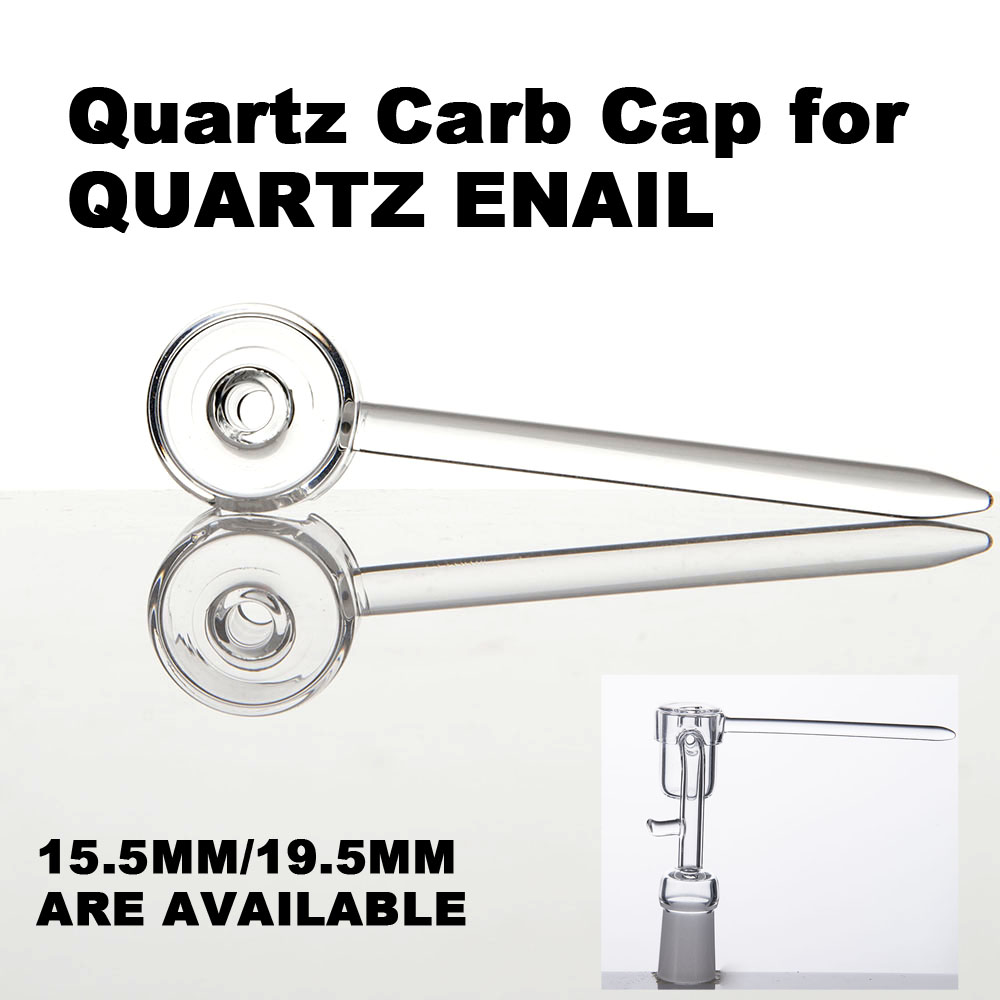 Pure Quartz Carb Cap With One dabber For 15.5mm and 19.5mm Quartz Banger Enail fitting 16mm/20mm heating coil oil rigs