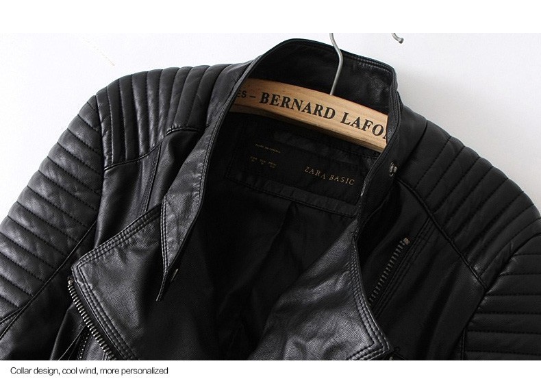 Wholesale-Leather Jacket Women jaqueta de couro feminina motorcycle ladies leather jacket women coat suede coat PU jacket coat