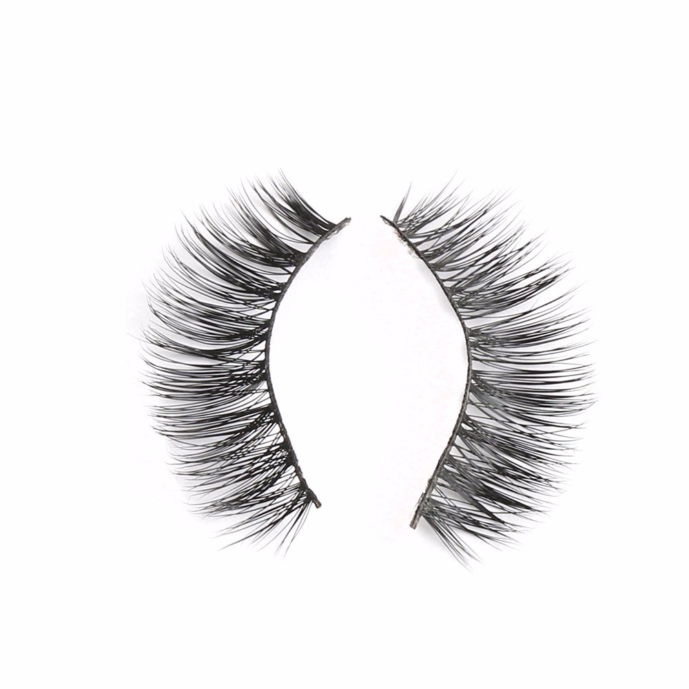 Wholesale-6 Pairs/lot 100% Women Lady Real Mink Black Natural Thick False Fake Eyelashes Eye Lashes Makeup Extension Tools