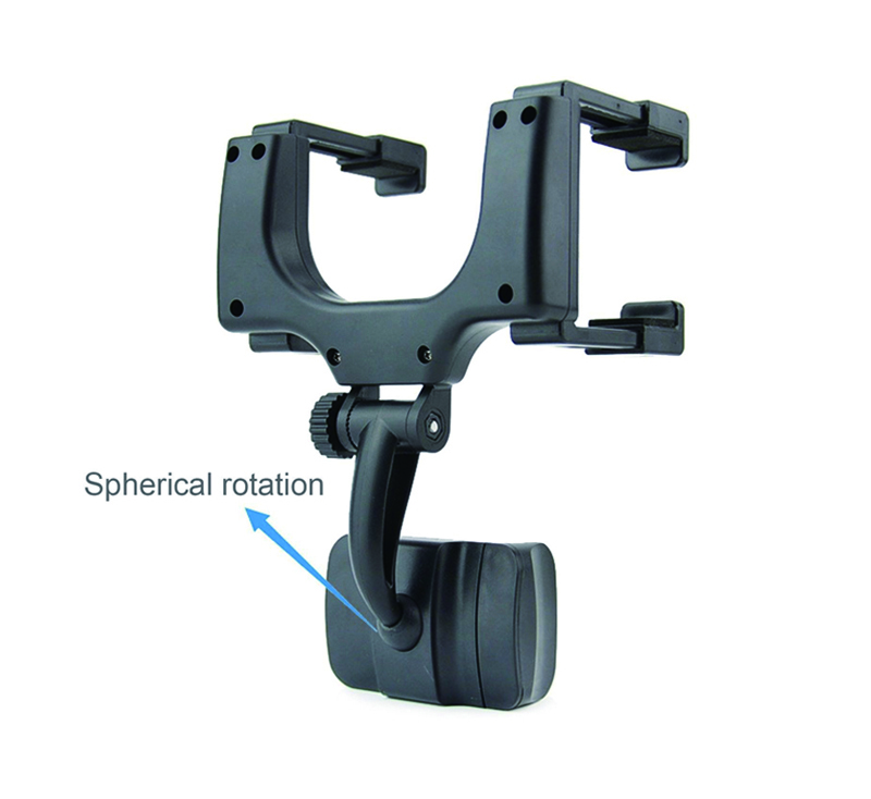 Adjustable Car GPS Rearview Mirror Auto Mount Holder Cell Phone Bracket Stands for iPhone X/8/7/6 Plus Samsung Huawei Universal Phone