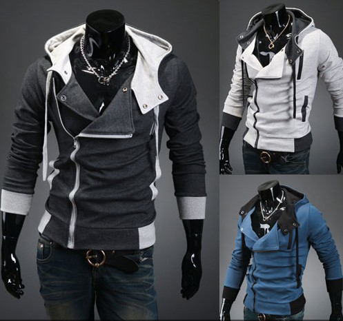 Free shipping Autumn & Winter Men Brand Fashion Casual Slim Cardigan Assassin Creed Hoodies Sweatshirt Outerwear Jackets