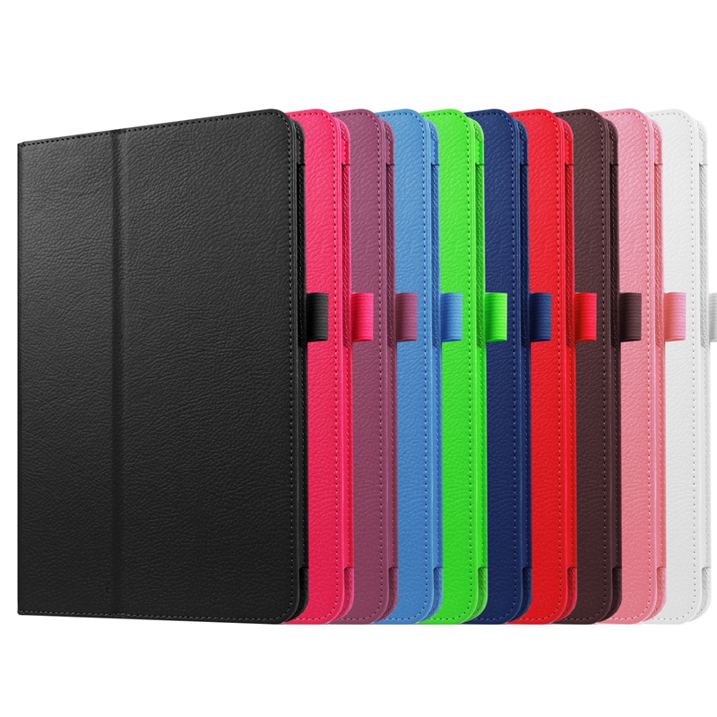 Litchi PU Leather Cover Case for Samsung Galaxy Tab A 101 T585 T580 SMT580 T580N Tablet Screen Protector Film