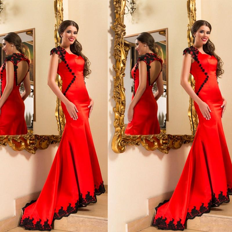 Black Lace Red Mermaid 2016 Evening Dresses with back hollow Sweep Train Custom Made Vestidos Formal Evening party Gowns, Light purple
Black Lace Red Mermaid 2016 Evening Dresses with back hollow Sweep Train Custom Made Vestidos Formal Evening party Gowns, Light purple