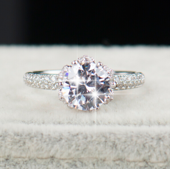 Solitaire Sterg Sier Topaz wer Rings: Size 5-10 Jewelry Gift