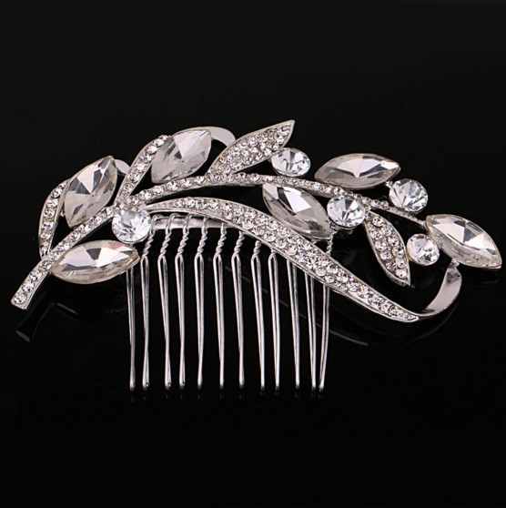 Vintage Leaf Crystal Silver Bridal Hair Combs Hairpin Tiara Wedding Hair Accessories Hair Jewelry Bridal Head Pieces
Vintage Leaf Crystal Silver Bridal Hair Combs Hairpin Tiara Wedding Hair Accessories Hair Jewelry Bridal Head Pieces