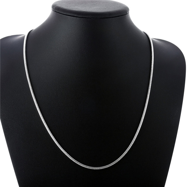 High grade 4MM snake bone necklace Men sterling silver plate necklace N191, brand new fashion 925 silver Chains necklace factory direct sale