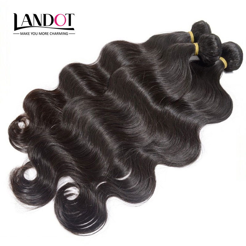 Best Grade 10A Brazilian Hair Body Wave Unprocessed Raw Peruvian Indian Malaysian Cambodian Human Hair Weave Bundles Can Bleach 2 Years Life