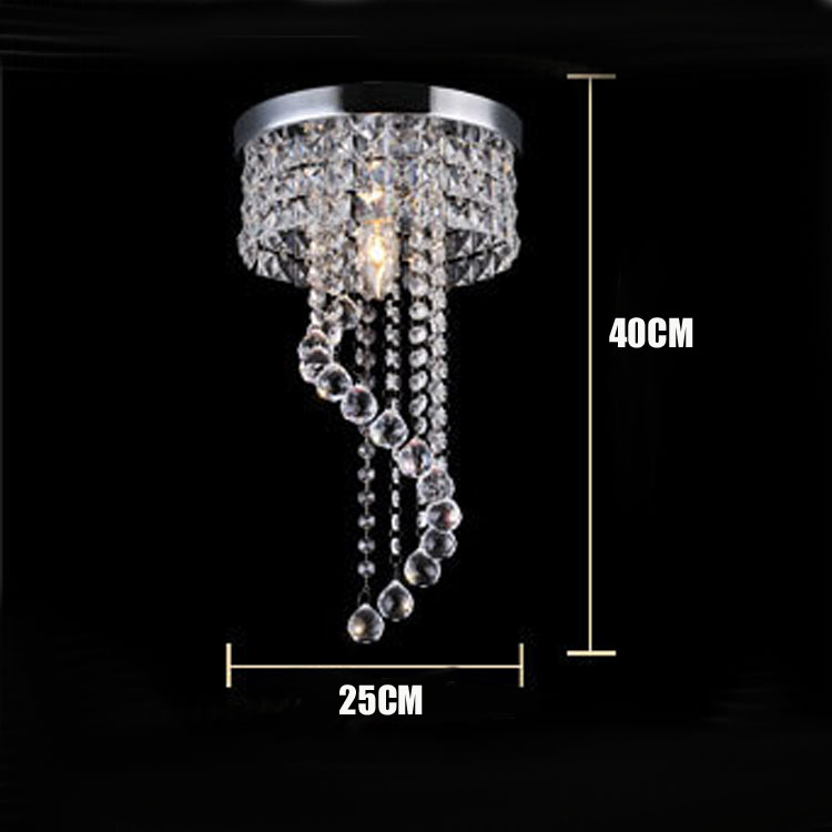 Crystal 20/25cm Chandelier Ceiling Lighting crystal ball chandelier Flush Mount Ceiling Light Lamp for Aisle Stair Hallway Porch Lights s