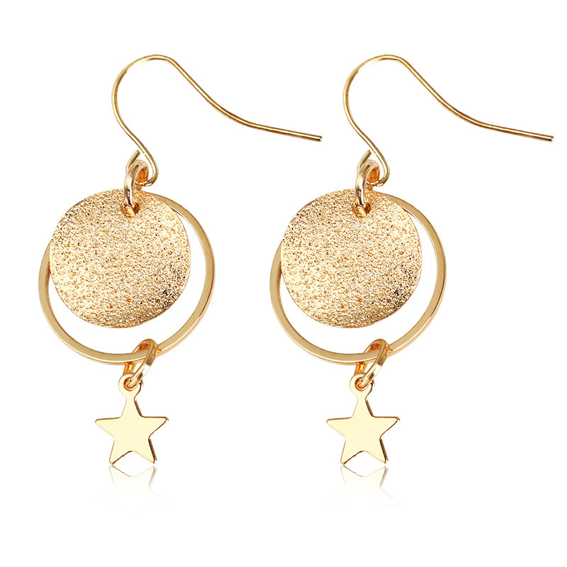New Handmade Matte Star Dangle Earrings Vintage Geometric Round Gold color Alloy Statement Drop Earrings For Women Ear Clip
New Handmade Matte Star Dangle Earrings Vintage Geometric Round Gold color Alloy Statement Drop Earrings For Women Ear Clip