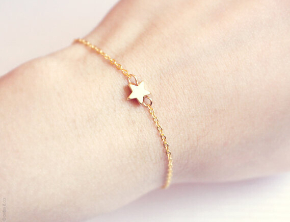Wholesale-SL 024 2016 summer women bangle bracelets and silver plated simple yellow five-pointed star bracelet factory outlets