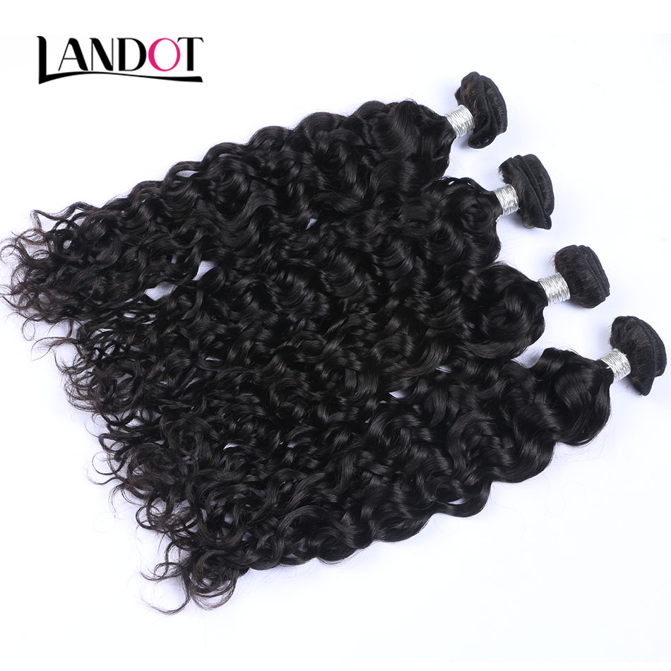 Brazilian Peruvian Indian Malaysian Mongolian Water Wave Virgin Human Hair Weave Bundles Brazilian Wet And Wavy Curly Remy Hair Extensions
