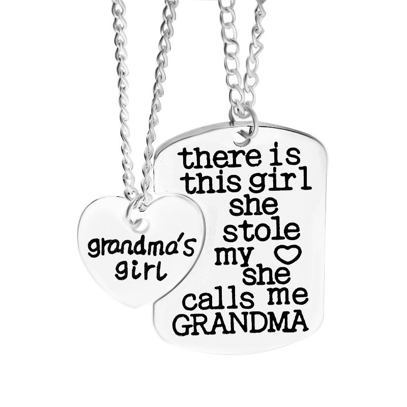 2016 Fashion Silver Heart Necklace Mommy Daddy Grandpa Grandma's Girl Pendant Link Chains Sweater Chain necklace Jewelry free shipping
2016 Fashion Silver Heart Necklace Mommy Daddy Grandpa Grandma's Girl Pendant Link Chains Sweater Chain necklace Jewelry free shipping