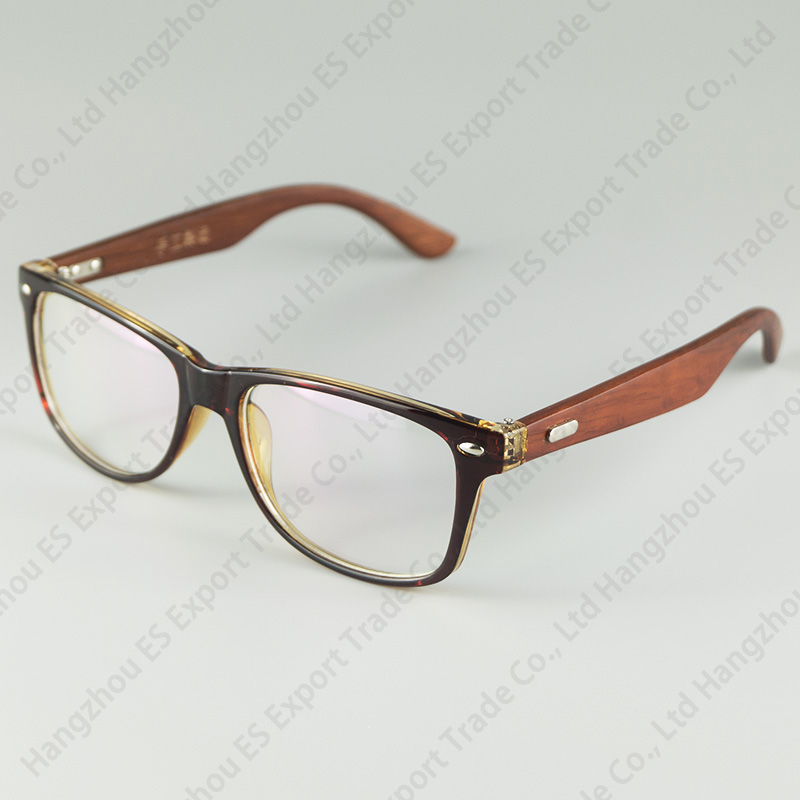 Classical Rice Rivet Frame Optical Glasses With Real Wood Legs Hand Make Fashion Eyewear 4 Colors