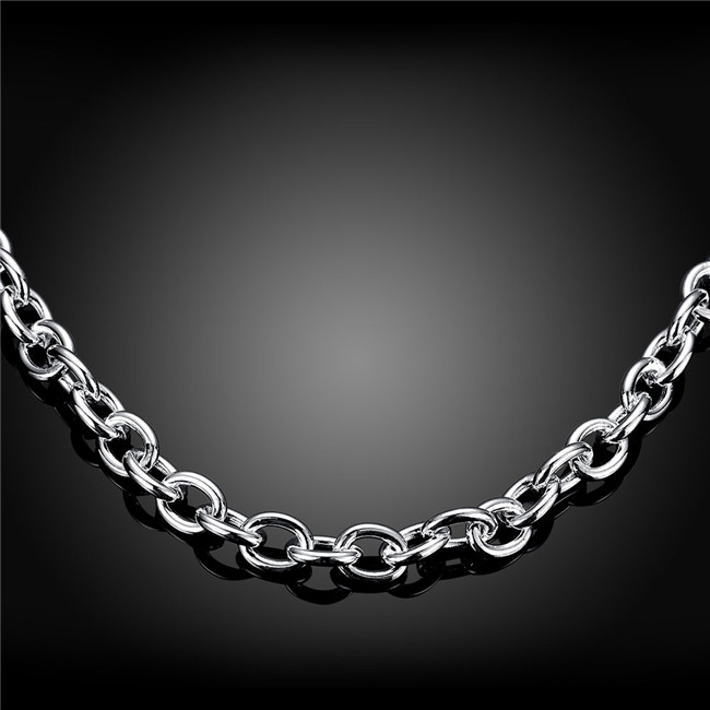 Wholesale TO male models necklace without words sterling silver plated necklace STSN101,fashion 925 silver Chains necklace factory direct