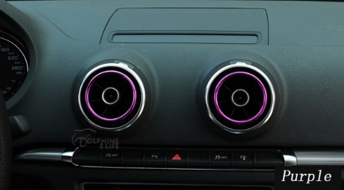 Car Chrome Styling Air Conditioning Outlet Decoration Sequin Frame For Audi A3 8V Sedan Cabriolet Sportback S3 2013-2016