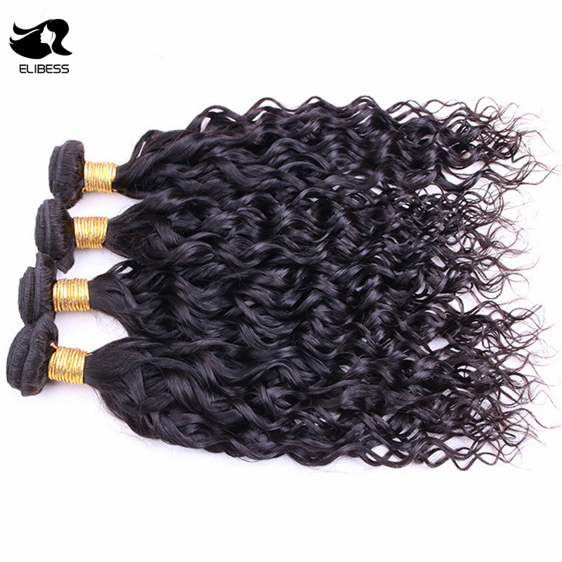 4pcs 100 human hair bundles water wave water curl 50g pc natural color indian mongolian curly virgin hair weave extensions free dhl