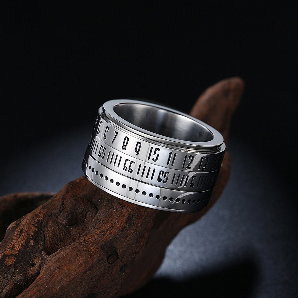 Punk Style Personality Men's Stainless Steel Ring Can Turn The Roman Digital Password Ring Silver Rings For Men Party Jewelry
Punk Style Personality Men's Stainless Steel Ring Can Turn The Roman Digital Password Ring Silver Rings For Men Party Jewelry