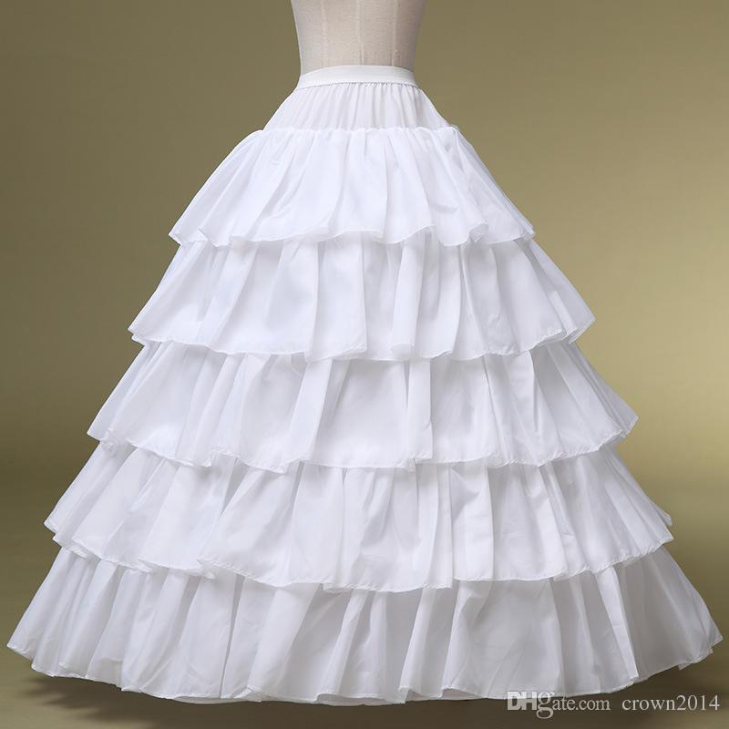 Free Shipping Plus Size White Layered Ball Gown Petticoats Skirt Bridal Crinoline For Ball Gowns Wedding Accessories Free Shipping In Stock
