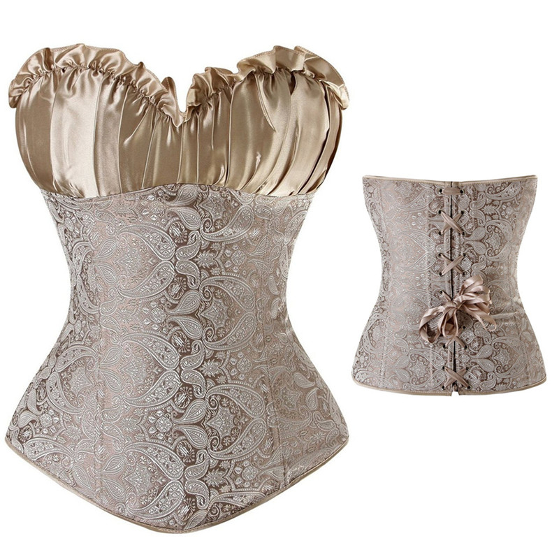Waist Training Corsets Top Dress Lingerie Overbust Boned Corsets Floral Print Tops Bra Lace Up Wedding Corset Bustier, Black;white
Waist Training Corsets Top Dress Lingerie Overbust Boned Corsets Floral Print Tops Bra Lace Up Wedding Corset Bustier, Black;white