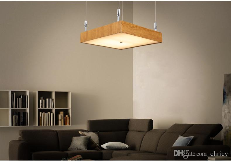 Modern wooden LED suspending light ceiling lamp Dia15.75inch office ceiling lighting fixture for study room office decoration