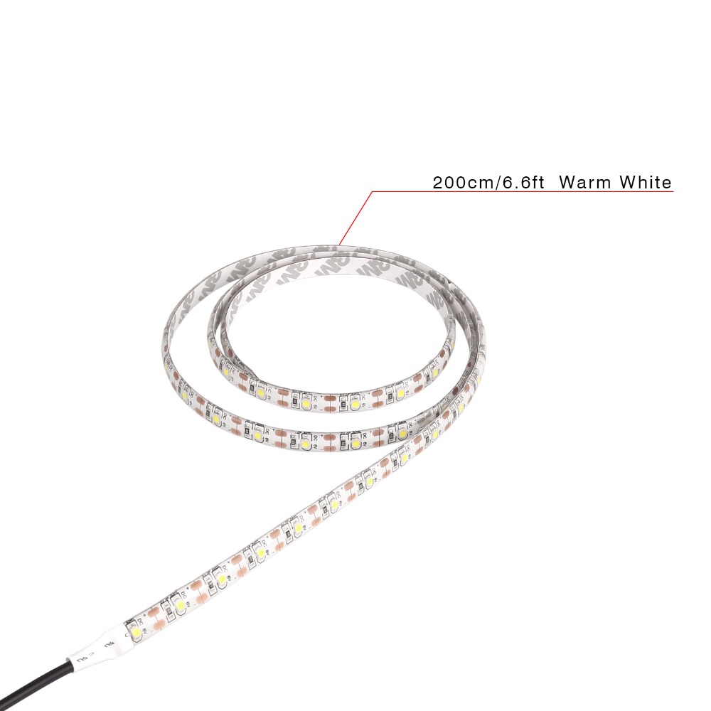 Flexible 5V USB Cable LED strip light lamp SMD3528 50cm 1m 2m Christmas Flexible led Strip Lights TV Background Lighting Free shipping