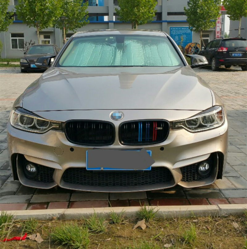 Carbon Fiber Car Front Headlight Eyebrow Eyelids Decoration Trim Strips 3D Stickers For BMW 3 series F30 Auto Accessories