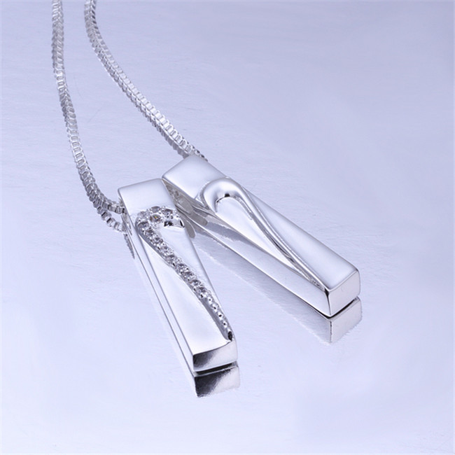 Brand new Rectangle pendant necklace sterling silver necklace STSN274,fashion 925 silver pendant necklace factory direct sale free shipping