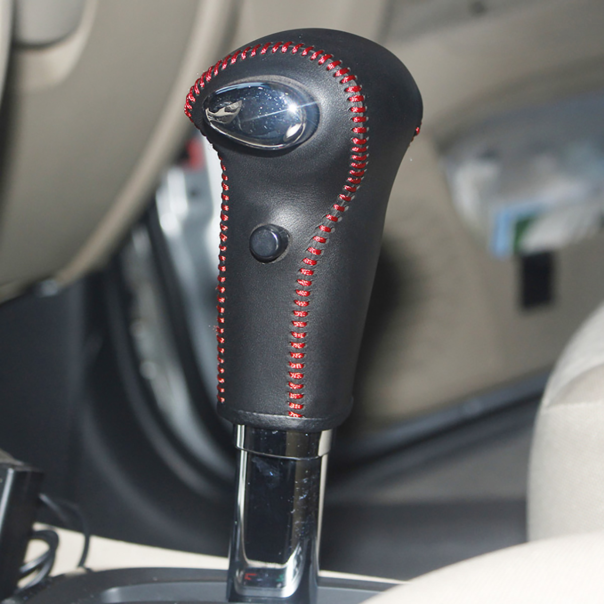Leather gear cover KIA RIO automatic gear cover Genuine leather gearshift covers car accessories