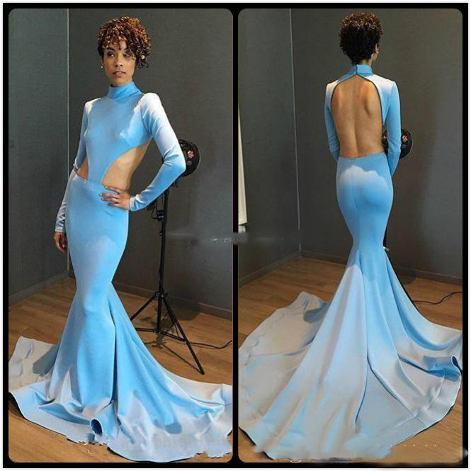 Zuhair Murad Backless Sexy Blue Evening Dresses Girl Pageant Gowns High Neck Long Sleeve Mermaid Prom Dresses Gowns, Ivory
Zuhair Murad Backless Sexy Blue Evening Dresses Girl Pageant Gowns High Neck Long Sleeve Mermaid Prom Dresses Gowns, Ivory
