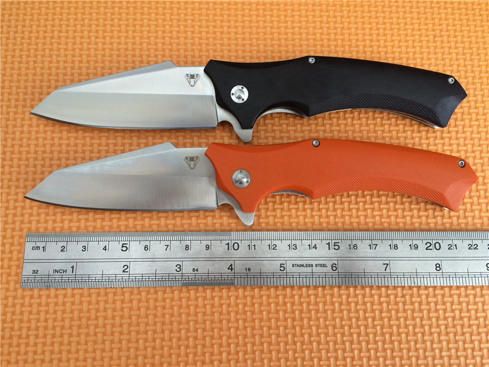 Best price! M2 Snake head G10 folding knife Imitate Medford knife Use 9cr steel +Hardness 59HRC ball bearing knives A+qualit