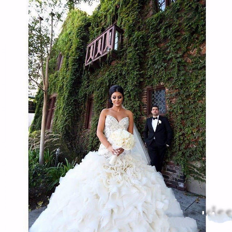 2017 New Arrival Sweetheart Beaded Ruched Organza V Neckline Wedding Gowns Tulle Crystals Gown Bridal Dresses, Custom made from color chart 
2017 New Arrival Sweetheart Beaded Ruched Organza V Neckline Wedding Gowns Tulle Crystals Gown Bridal Dresses, Custom made from color chart