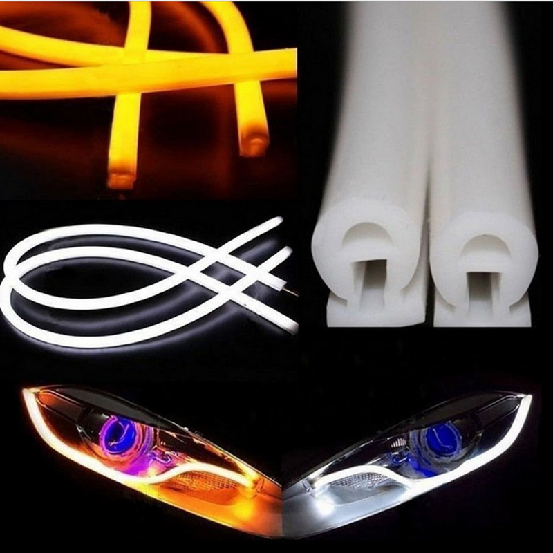 2Pcs 30cm Flexible Stickers Strip Car Styling DRL Switchback Angel Eye DRL Decorative External Light Universal 12V LED Lights, White
2Pcs 30cm Flexible Stickers Strip Car Styling DRL Switchback Angel Eye DRL Decorative External Light Universal 12V LED Lights, White
