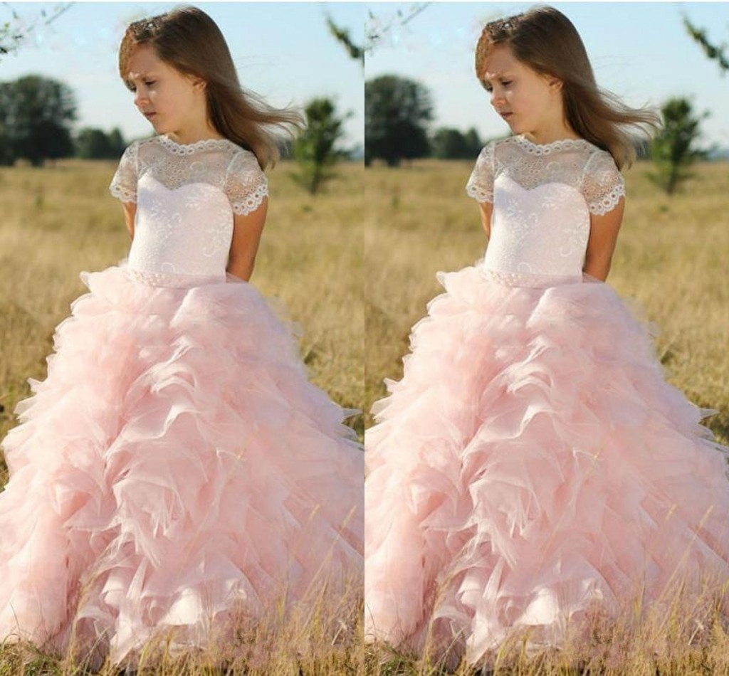 Pink Princess Ball Gown Flower Girl Dresses Sheer Lace Jewel Neck Ruffles Skirt Girls Communion Dress Kids Evening Prom Gowns For Wedding, Purple
Pink Princess Ball Gown Flower Girl Dresses Sheer Lace Jewel Neck Ruffles Skirt Girls Communion Dress Kids Evening Prom Gowns For Wedding, Purple