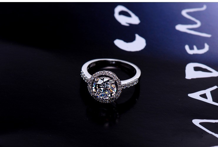 Vecalon Brand Fashion ring Engagement wedding Band ring for women 3ct Cz diamond ring 925 Sterling Silver Female Finger ring