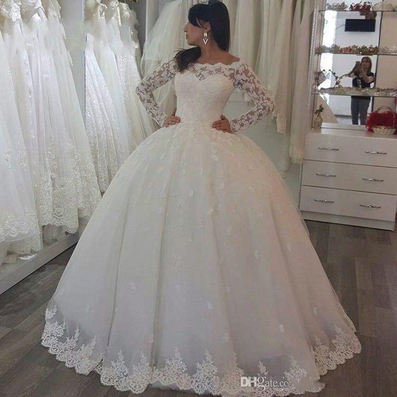 Saudi Arabic Long Sleeve Sheer Wedding Dresses Lace Sequins 2018 Plus Size Train Christmas vestido de noiva Bridal Gown Ball For Bride, Champagne
Saudi Arabic Long Sleeve Sheer Wedding Dresses Lace Sequins 2018 Plus Size Train Christmas vestido de noiva Bridal Gown Ball For Bride, Champagne