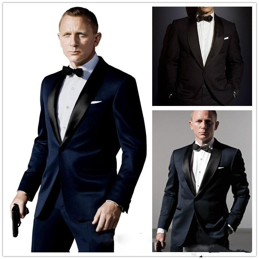 007 James Bond Two Pieces Mens Suits Groom Tuxedos Formal Wear Custom Made Wedding Jacket Pants For Men, Royal blue
007 James Bond Two Pieces Mens Suits Groom Tuxedos Formal Wear Custom Made Wedding Jacket Pants For Men, Royal blue