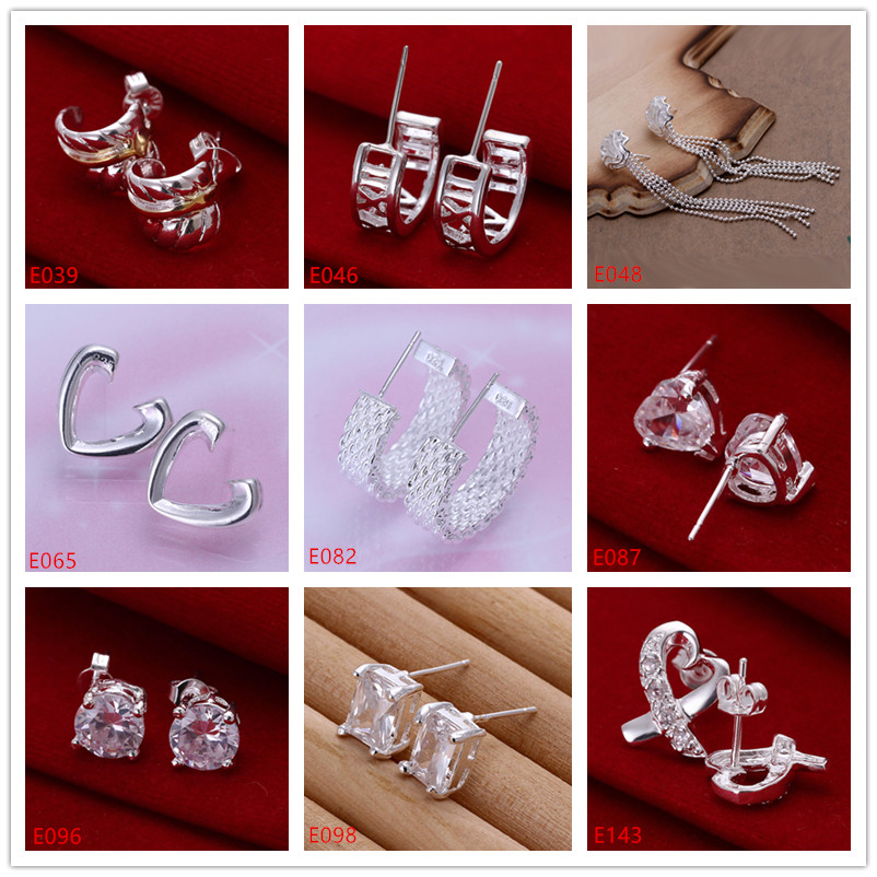 high grade wholesale fashion sterling silver stud earring 10 pairs diffrent style women's 925 gemstone silver earrings GTE
high grade wholesale fashion sterling silver stud earring 10 pairs diffrent style women's 925 gemstone silver earrings GTE