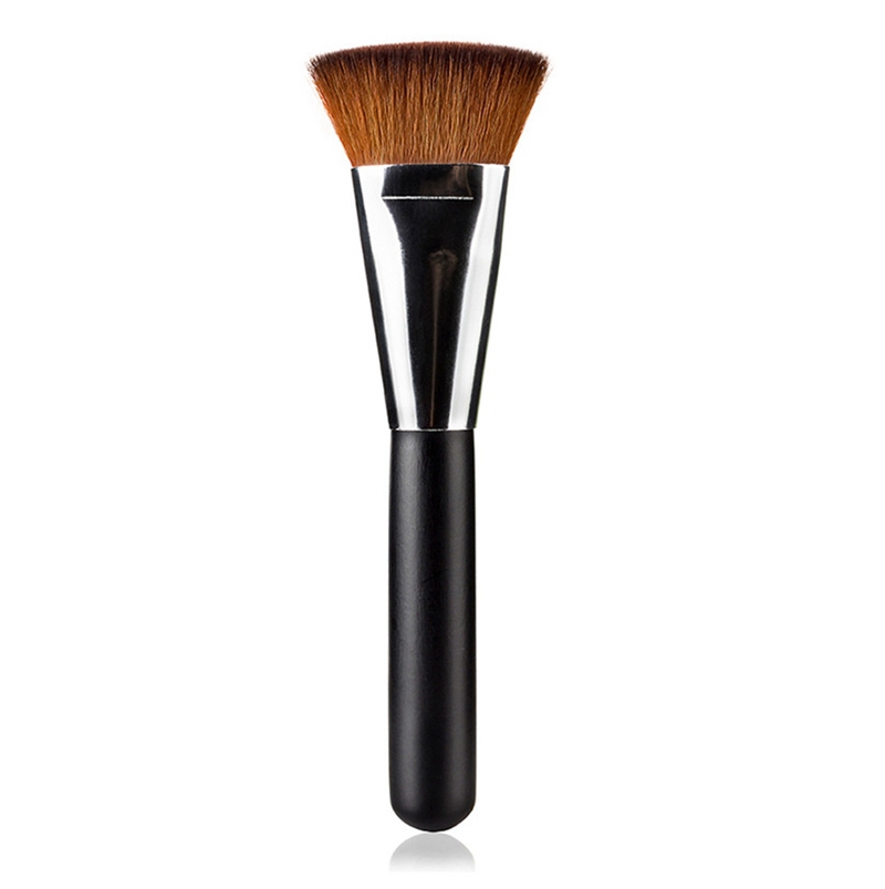 5 pcs cosmetic brush set, Ashtree oblique head brush + toothbrush brush +163 Black Silver Brown Brush + fan + puff DHL free shipping