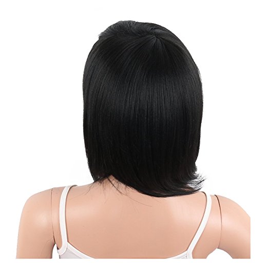 Fashion Human Hair Bob Wigs side swept Bangs Brazilian wavy 180% density Glueless Short full lace front Wig about 12inch diva1