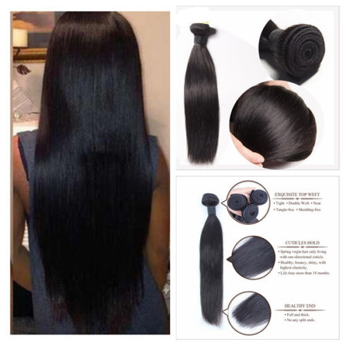 

Grade 6A!!! brazilian Peruvian indian Malaysian Hair Extensions straight Double Weft No Shedding NO Tangle Durable 3 pcs a lot