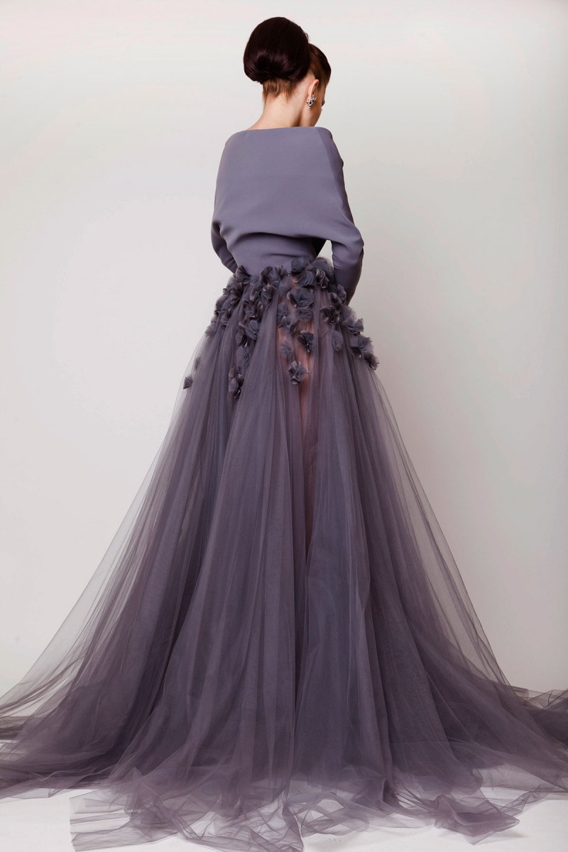 Hot Sale Split Side Prom Dree With Long Sleeve Off Shoulder Evening Gown A E Vetido De Fieta Tulle Formal Dre