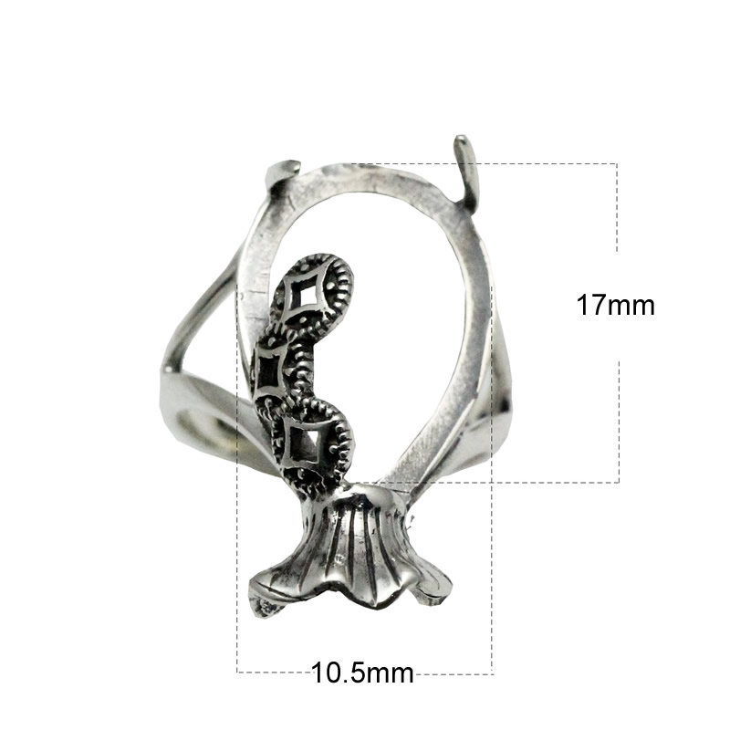 Beadsnice Pear Cut Sterling Silver Ring Setting Vintage Style Blank Ring Base Thailand Silver Rings Handmade Jewelry Material ID 34075