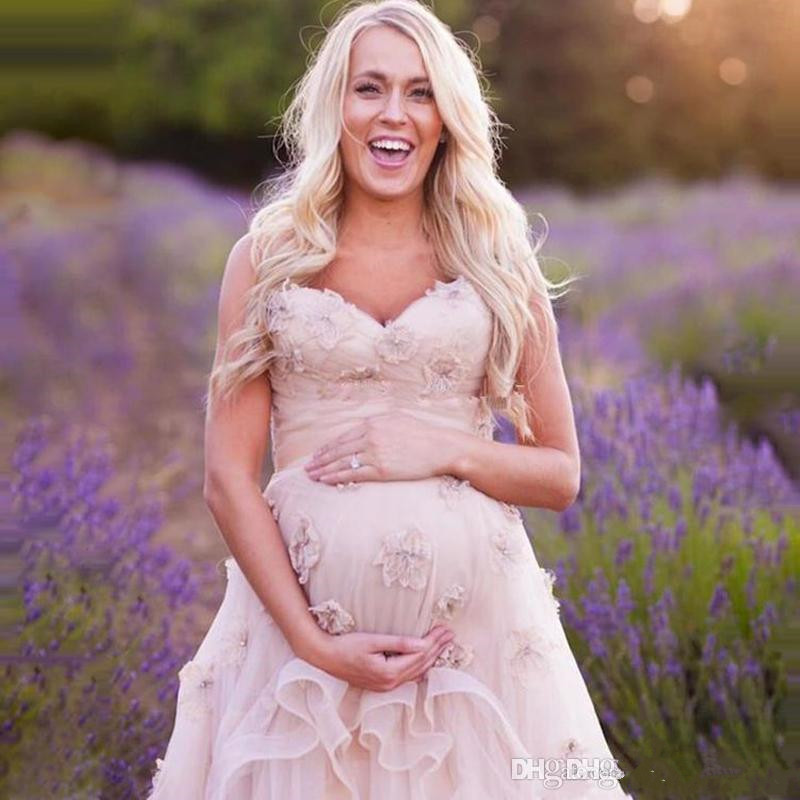 Blush Pink Maternity Wedding Dresses 2019 3D Floral Appliques Sweetheart Bridal Gowns Empire Pregnant Ruffled A-Line Wedding Dress
Blush Pink Maternity Wedding Dresses 2019 3D Floral Appliques Sweetheart Bridal Gowns Empire Pregnant Ruffled A-Line Wedding Dress