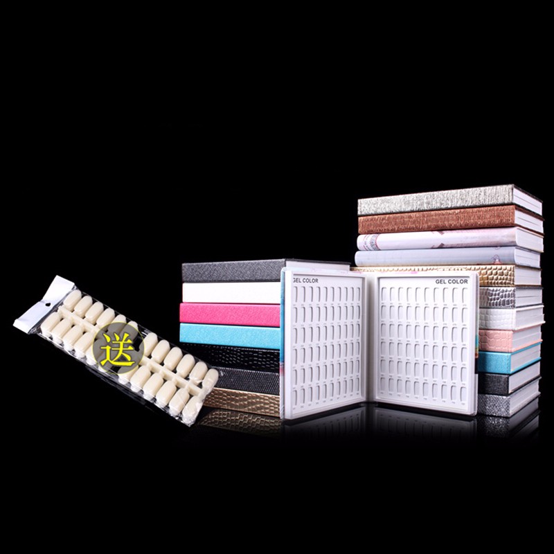 Professional 120 Colors Nail Gel Polish Display Card Book Chart with 130 pcs Nail Tips High Quality