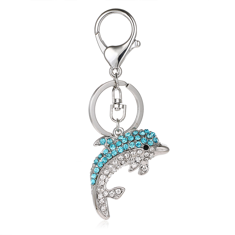 Fashion Silver Color Lobster Clasp Metal Keyrings Dangle Rhinestone 3D Dolphin Animals Charms Keychains For Women Accessories
Fashion Silver Color Lobster Clasp Metal Keyrings Dangle Rhinestone 3D Dolphin Animals Charms Keychains For Women Accessories