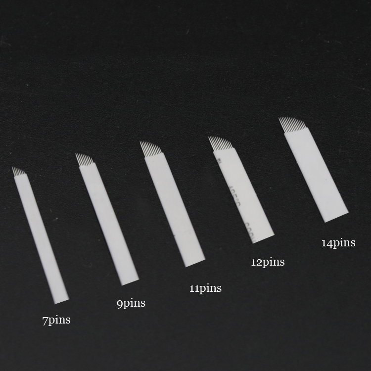 Hot sale 50 Pcs Microblading Needles 12 pins for Microblading Embroidery Pen Pernement Makeup Eyebrow Tattoo Supplies