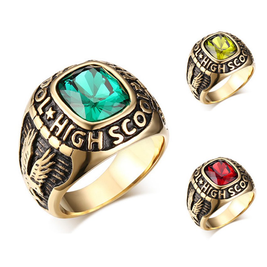 HOT Sales Polished Gold Stainless Steel Rhinestone Ring Domineering High School US Navy Carve Ring Jewelry Boyfriend Gift, Golden;silver
HOT Sales Polished Gold Stainless Steel Rhinestone Ring Domineering High School US Navy Carve Ring Jewelry Boyfriend Gift, Golden;silver
